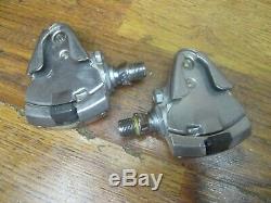 VINTAGE CAMPAGNOLO C RECORD CLIPLESS PEDALS & 2 NOS PAIR of CLEATS No Hardware