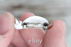 VINTAGE MID CENTURY MODERNIST PAIR BIRD STERLING SILVER BROOCH 925 Pdes Designer