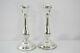Vintage Pair Crown Sterling Silver Weighted Candlesticks/ 10 Tall