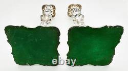 VINTAGE PAIR MID-18thC GEORGIAN STYLE CANDLESTICKS STERLING SILVER London 1966