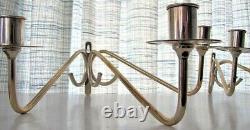 VINTAGE Pair of 3 Candle Sterling Silver Wall Sconces Candelabra Style