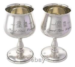 VINTAGE Sterling Silver AT Cannon Pair Silver Wedding Goblets 1972 4.75