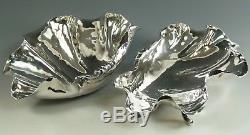 VINTAGE Sterling Silver CARTIER Italy Pair of Oyster / Clam Dishes