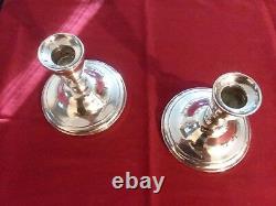 VINTAGE WESTMORLAND STERLING SILVER 13 1/2 CANDLESTICK With PAIR WEIGHTED BASES