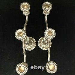 VINTAGE amazing PAIR STERLING SILVER CANDLEABRAS