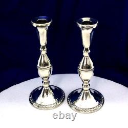 VTG PAIR Raimond Sterling Silver Convertible Candle Stick Holder 8.5 Weighted