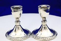 VTG PAIR Raimond Sterling Silver Convertible Candle Stick Holder 8.5 Weighted