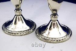 VTG PAIR Raimond Sterling Silver Convertible Candle Stick Holder 8.5 Weighted