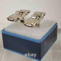 VTG Pair 1962 Fenwick & Sailors Sterling Silver Corvette Convertible Cufflinks