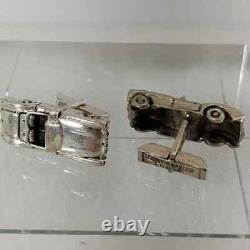 VTG Pair 1962 Fenwick & Sailors Sterling Silver Corvette Convertible Cufflinks
