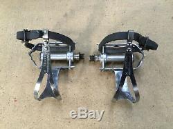 VTG Pair Campagnolo Strada Pedals with Christophe foot clips