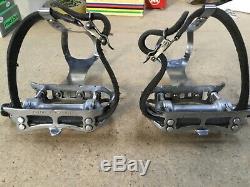 VTG Pair Campagnolo Strada Pedals with Christophe foot clips