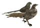 Vtg Pheasants Birds Pair Figurines Large Silver Tone Metal Andrea By Sadek India