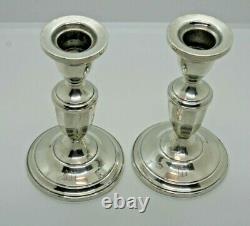 VTG Sterling Candleholder Pair By Elgin Silversmith Co Mono W