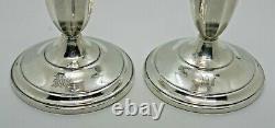 VTG Sterling Candleholder Pair By Elgin Silversmith Co Mono W