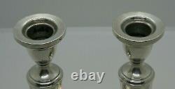 VTG Sterling Candleholder Pair By Elgin Silversmith Co Mono W