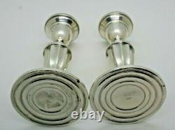 VTG Sterling Candleholder Pair By Elgin Silversmith Co Mono W