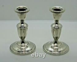 VTG Sterling Candleholder Pair By Elgin Silversmith Co Mono W