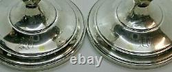 VTG Sterling Candleholder Pair By Elgin Silversmith Co Mono W 547.1Gr