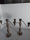 Vtg Sterling Silver 3 Arm Candelabras By Duchin Creations A Pair 11 Tall