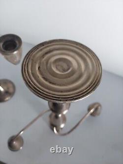 VTG Sterling Silver 3 Arm Candelabras by Duchin Creations a Pair 11 Tall