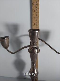 VTG Sterling Silver 3 Arm Candelabras by Duchin Creations a Pair 11 Tall