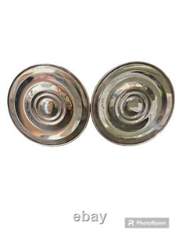 VTG Sterling Silver Candlesticks 263 Gadroom Pattern Mueck Grey Taper Pair 1940s