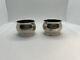 Vtg Sterling Silver Open Salt Cellar Pair Signed