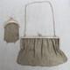 Victorian Era Pair All Sterling Silver Large & Small Opera Mesh Bag Purses