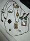 Vintage 10 Pc Art Deco Victorian Garnet Neiger Brothers Enamel Czech Jewelry Lot