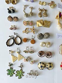 Vintage 130 Earrings LOT 2-Sisters EMMONS Avon MONET Sarah Coventry CORO 3Brooch