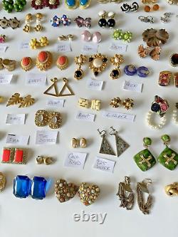 Vintage 130 Earrings LOT 2-Sisters EMMONS Avon MONET Sarah Coventry CORO 3Brooch