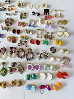 Vintage 130 Earrings LOT 2-Sisters EMMONS Avon MONET Sarah Coventry CORO 3Brooch