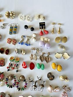 Vintage 130 Earrings LOT 2-Sisters EMMONS Avon MONET Sarah Coventry CORO 3Brooch