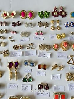 Vintage 130 Earrings LOT 2-Sisters EMMONS Avon MONET Sarah Coventry CORO 3Brooch