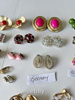 Vintage 130 Earrings LOT 2-Sisters EMMONS Avon MONET Sarah Coventry CORO 3Brooch