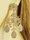 Vintage 14k Yellow Gold Over Diamond Women's Wedding Chandelier Dangle Earrings