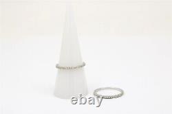 Vintage 14k White Gold Pair of Uneek Diamond Rings 0.46 cttw Sz 7.75