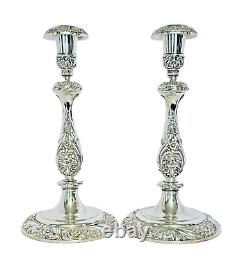 Vintage 1847 Rogers Bros 11 Heritage Silver Plated Candlesticks Candle Holders