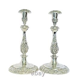 Vintage 1847 Rogers Bros 11 Heritage Silver Plated Candlesticks Candle Holders