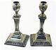 Vintage 1904 Pair Sterling Silver Candlesticks From Sheffield Fordham & Faulkner