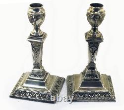 Vintage 1904 Pair Sterling Silver Candlesticks from Sheffield Fordham & Faulkner