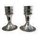 Vintage 1950's Pair Of Newport Sterling Silver Candlestick Candle Holders