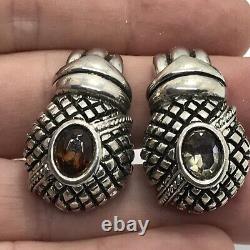 Vintage 6 PAIR LOT Silver & Gold Various Designs Clip-on Earrings