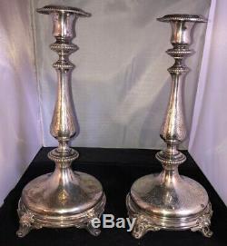 Vintage 800 Silver Candlestick Pair. 800 Silver! Amazing Detail 18.795 Ozt