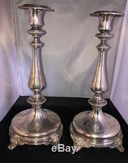 Vintage 800 Silver Candlestick Pair. 800 Silver! Amazing Detail 18.795 Ozt