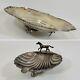 Vintage. 800 Silver Equestrian Bowl & Ashtray Matching Pair Made In Italy 175g