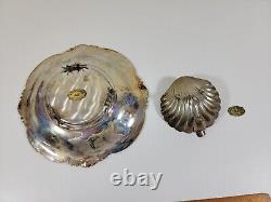 Vintage. 800 Silver EQUESTRIAN Bowl & Ashtray Matching Pair Made in Italy 175G