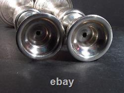Vintage. 900 Silver PAIR TWO CANDLE HOLDERS 8 463g No Mono