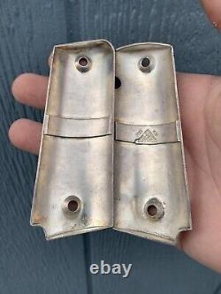 Vintage. 925 silver and 10k Gold Mexican 1911 grips Rare